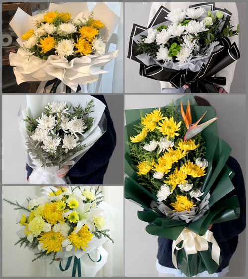 广东揭阳市普宁市大坝镇半径村白事花束代送